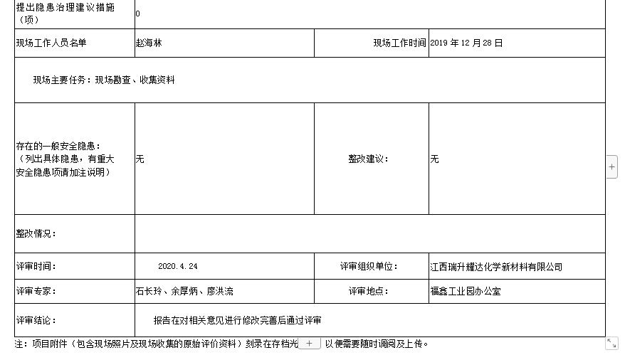 江西瑞升耀達化學新材料有限公司 年產(chǎn)3000噸有機硅消泡劑項目