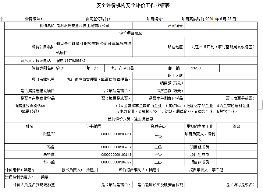 湖口縣中旺漁業(yè)服務(wù)有限公司新建氧氣充裝站項(xiàng)目